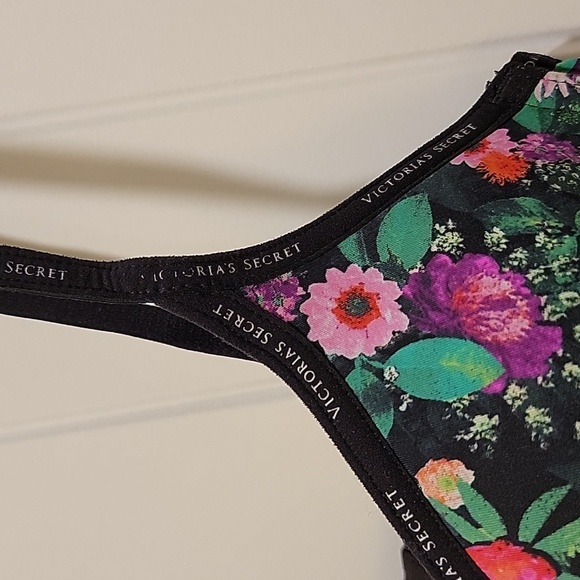 Victoria's Secret Floral Multi Color Tshirt Pushup Bra Size 32B - Picture 7 of 8